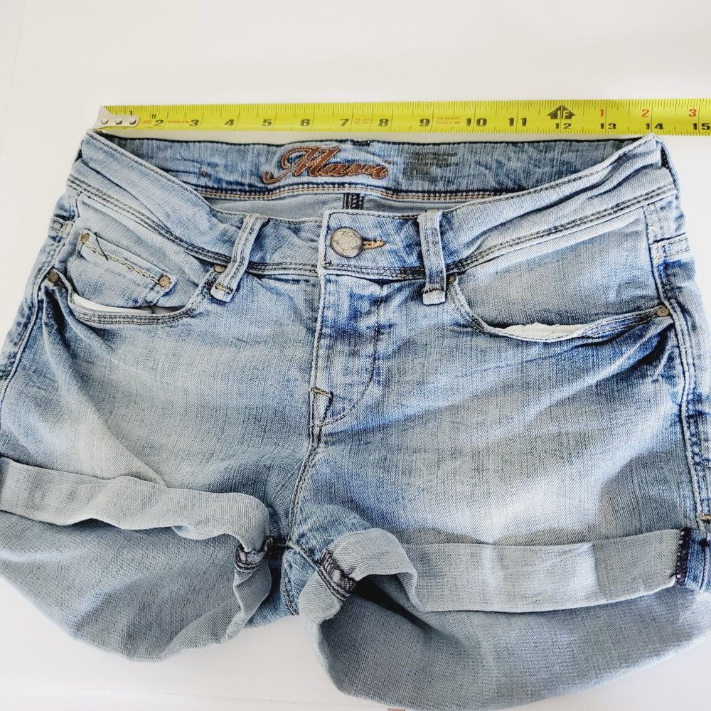 Mavi Denim Shorts Tiara Mid Rise Light Wash 29 - Picture 9 of 10